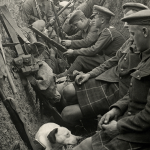 WW1 Scots Soldiers in Trench