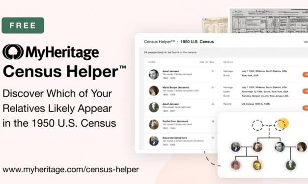 Census Helper™ Launched by MyHeritage to Help Identify US 1950 Census Targets