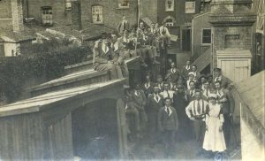 WW1 hospital with wounded soldiers and nurses