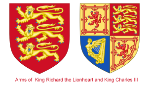 Change and continuity - the arms of King Richard the Lionheart and King Charles III