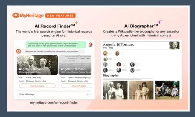 MyHeritage unveils AI revolution in genealogy with record finder™ and biographer™”