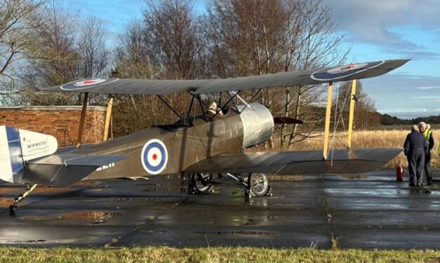 A tribute to the past – replica sopwith 1½ strutter takes to the skies after decades of dedication